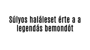 Súlyos haláleset érte a a legendás bemondót