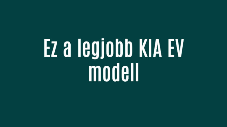 Ez a legjobb KIA EV modell