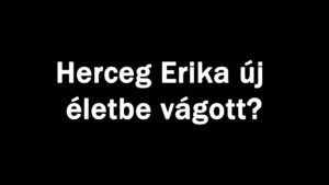 Herceg Erika új életbe vágott?