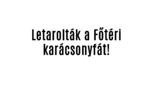 Letarolták a Főtéri karácsonyfát!
