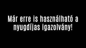 Már erre is használható a nyugdíjas igazolvány!