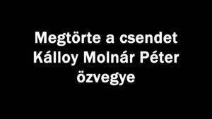 Megtörte a csendet Molnár Péter özvegye